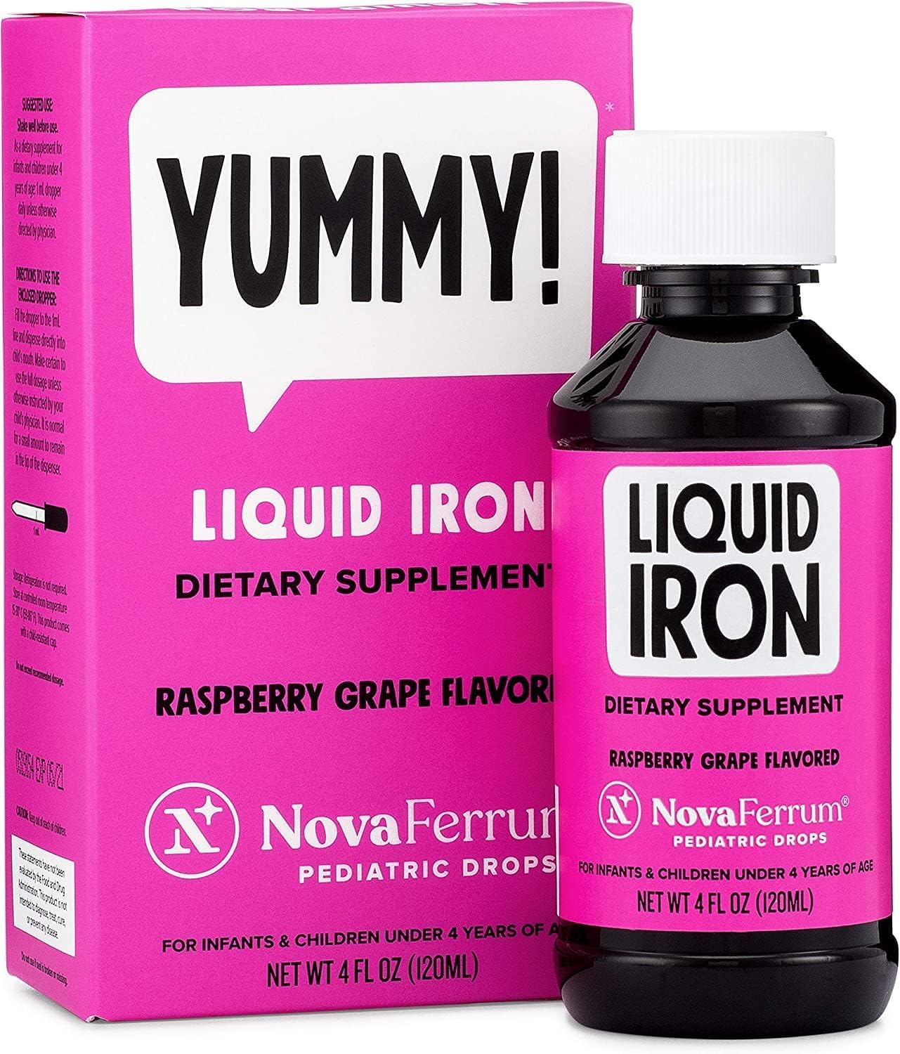 NovaFerrum Yummy avec pipette, administration simple pour les tout-petits.