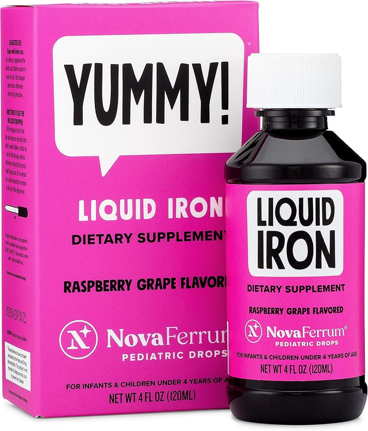 NovaFerrum Yummy avec pipette, administration simple pour les tout-petits.