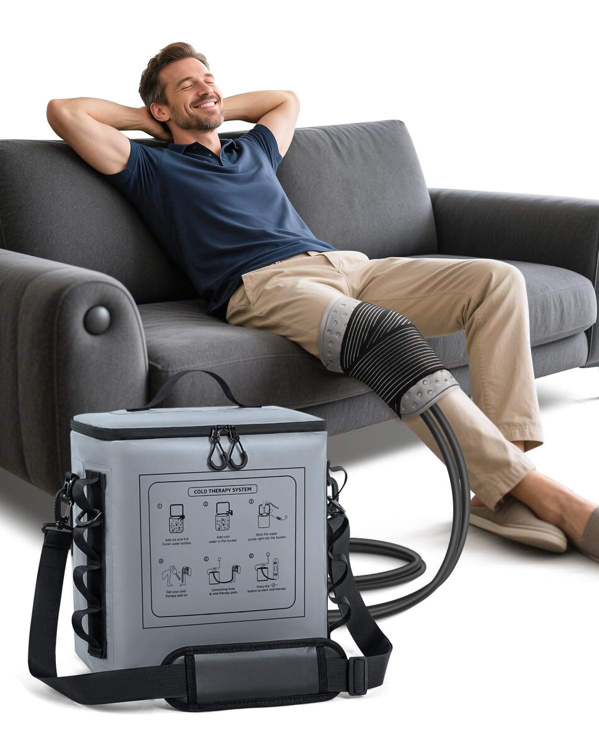 NOVARHOME machine de thérapie froide pour genou, soulage douleurs et inflammation