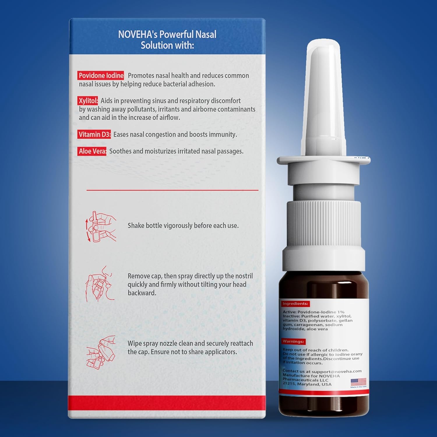 NOVEHA spray nasal : hydratation douce et confort durant la journée