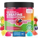 Gommes novomins creatine monohydrate en bouteille, soutien potentiel à la force