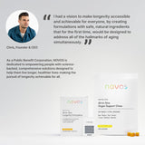 Novos Boost NMN — Etiquette details: transparence sur ingredients et usage.