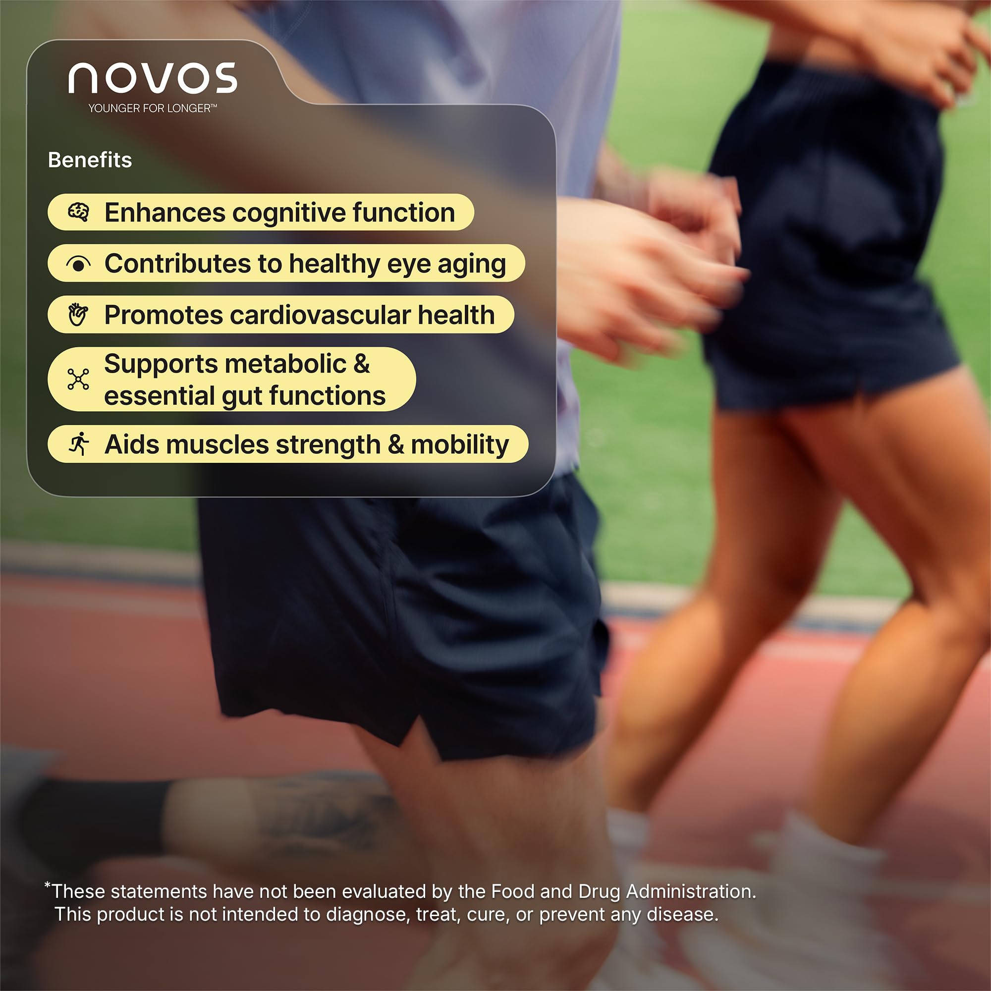 NOVOS Core dans l'eau, mélange facile et boisson apaisante.