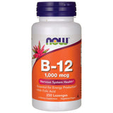NOW B-12 1000 mcg emballage visible, soutien potentiel au système nerveux et au métabolisme.