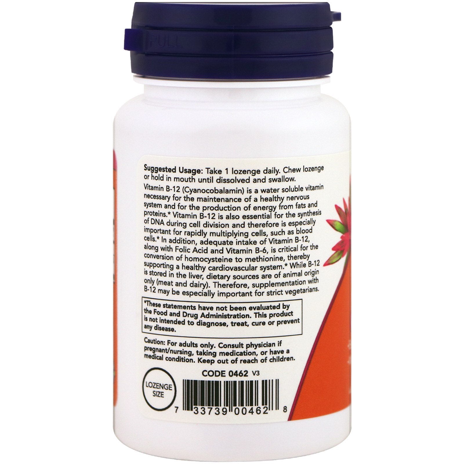 NOW B-12 5 000 mcg — boîte pratique, format à emporter pour routines quotidiennes