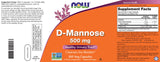 NOW D-Mannose sans OGM, gélules pratiques pour une routine quotidienne.