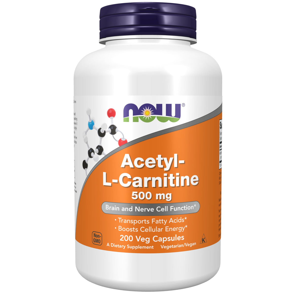 NOW Foods Acétyl-L-Carnitine, bouteille, énergie potentielle tout au long de la journée.