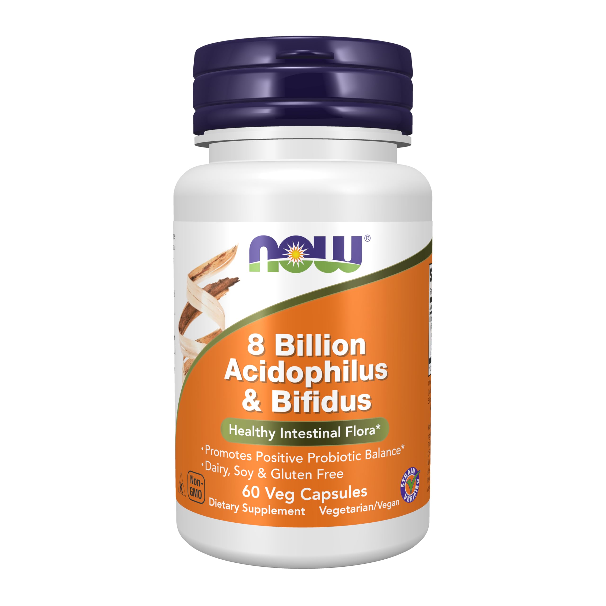 NOW Foods acidophilus-bifidus équilibre intestinal pour flore saine