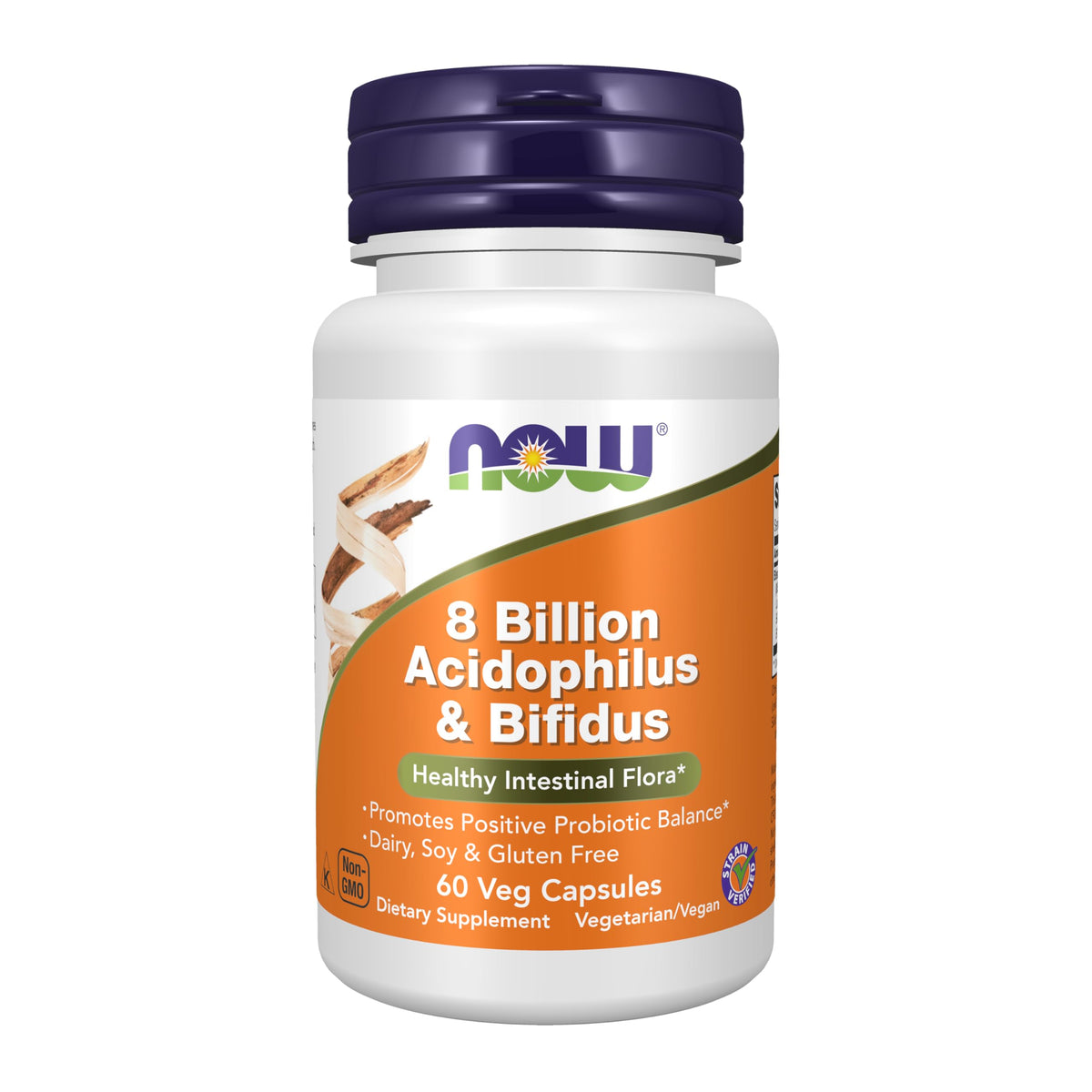 NOW Foods acidophilus-bifidus équilibre intestinal pour flore saine