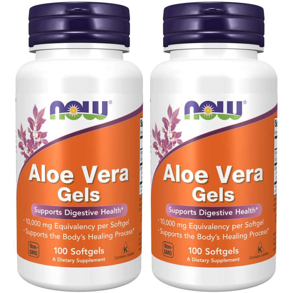 NOW Foods Aloe Vera gélules molles en bouteille, intégration facile à la routine.