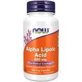 NOW Foods Alpha-Lipoïque 250 mg – gélules végétales pour soutien antioxydant quotidien.