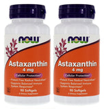 NOW Foods Astaxanthin 4 mg, emballage, peut soutenir la protection cellulaire grâce à l’astaxanthine naturelle.