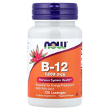 NOW Foods B-12 pastilles 1000 mcg, boîte pratique, soutien potentiel à l'énergie.