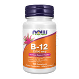 NOW Foods B-12 pastilles 2000 mcg – bouteille pratique pour l'énergie quotidienne.