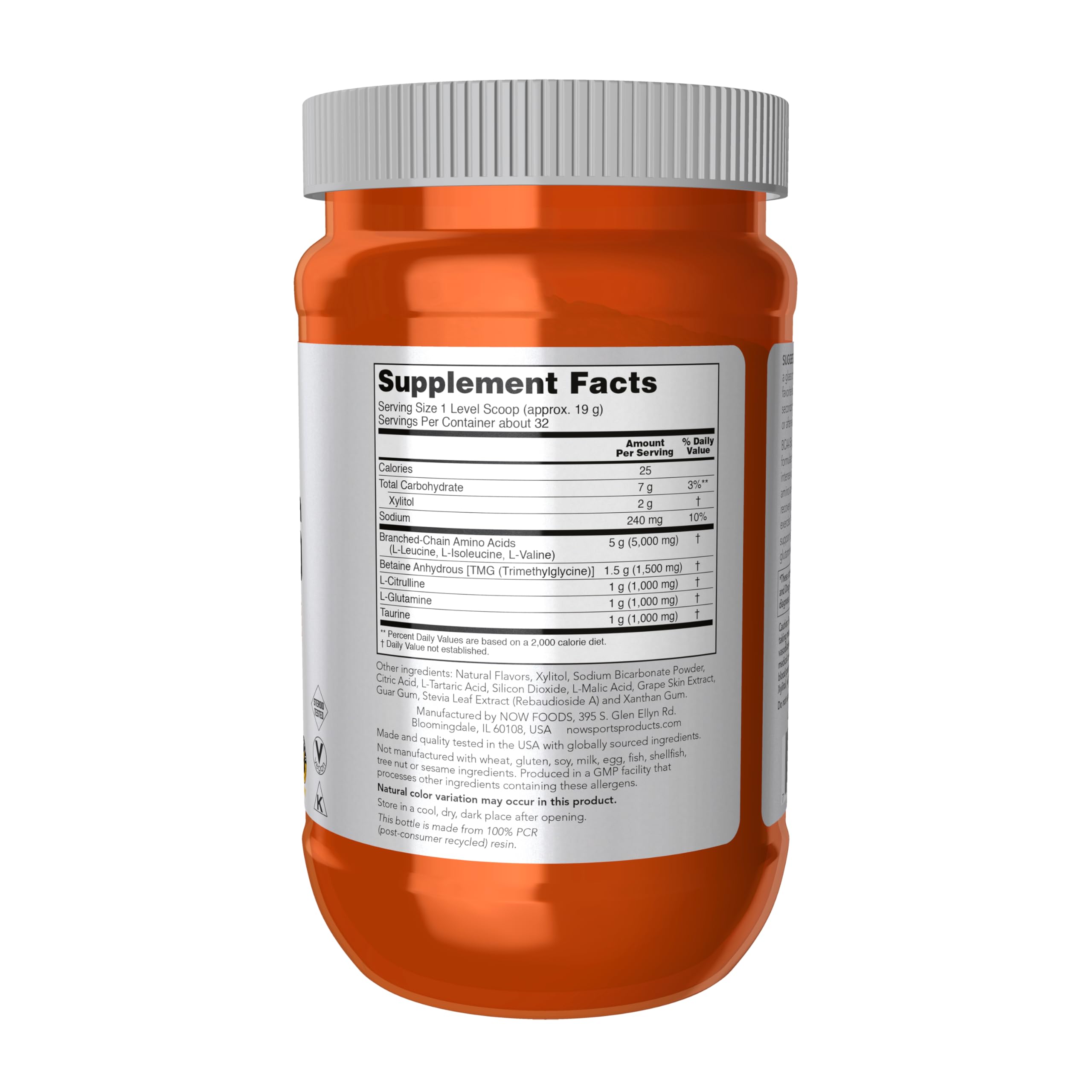 NOW Foods BCAA Big 6 poudre et scoop inclus pour mélange rapide