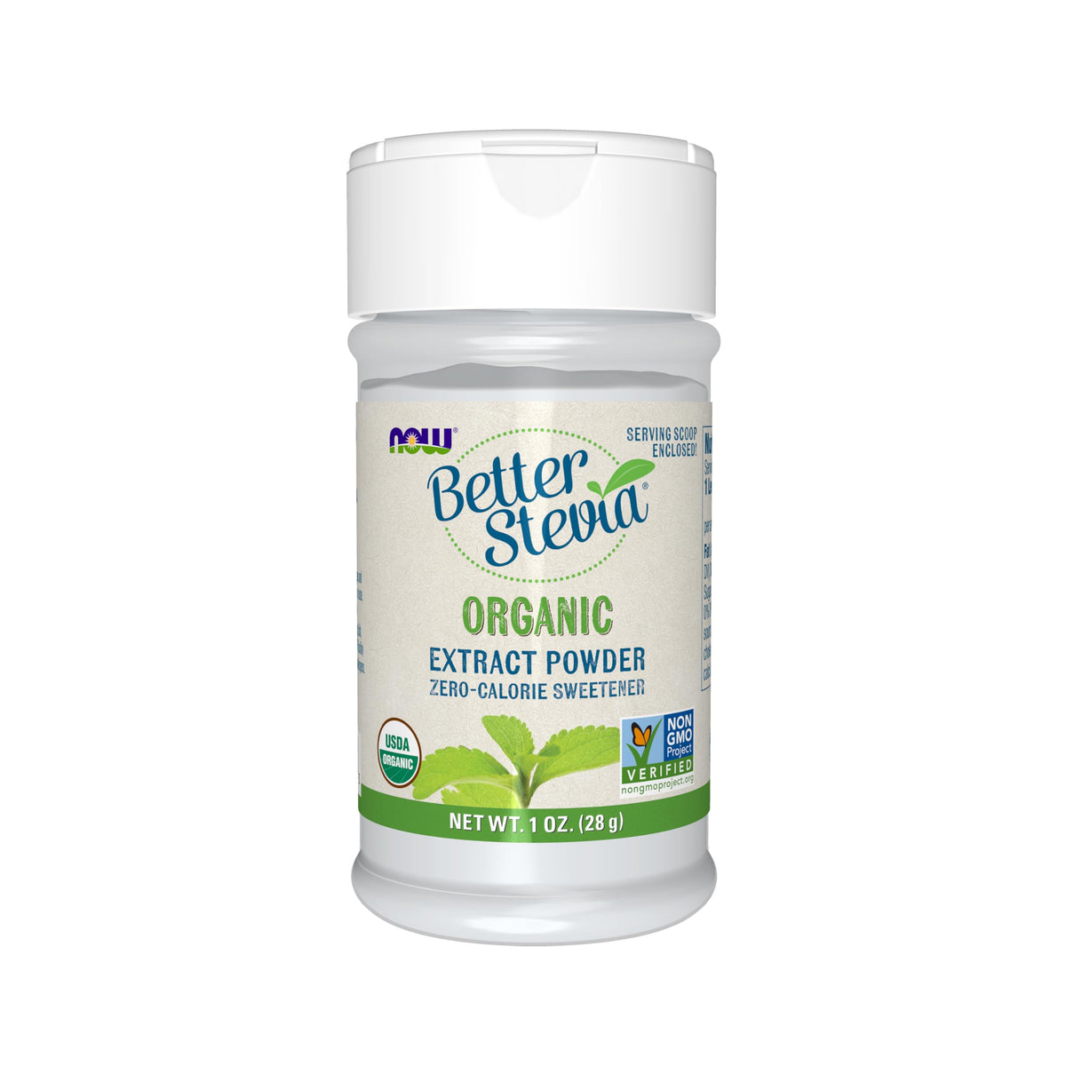 NOW Foods Better Stevia extrait-poudre, parfait pour sucrer boissons chaudes et froides sans calories.
