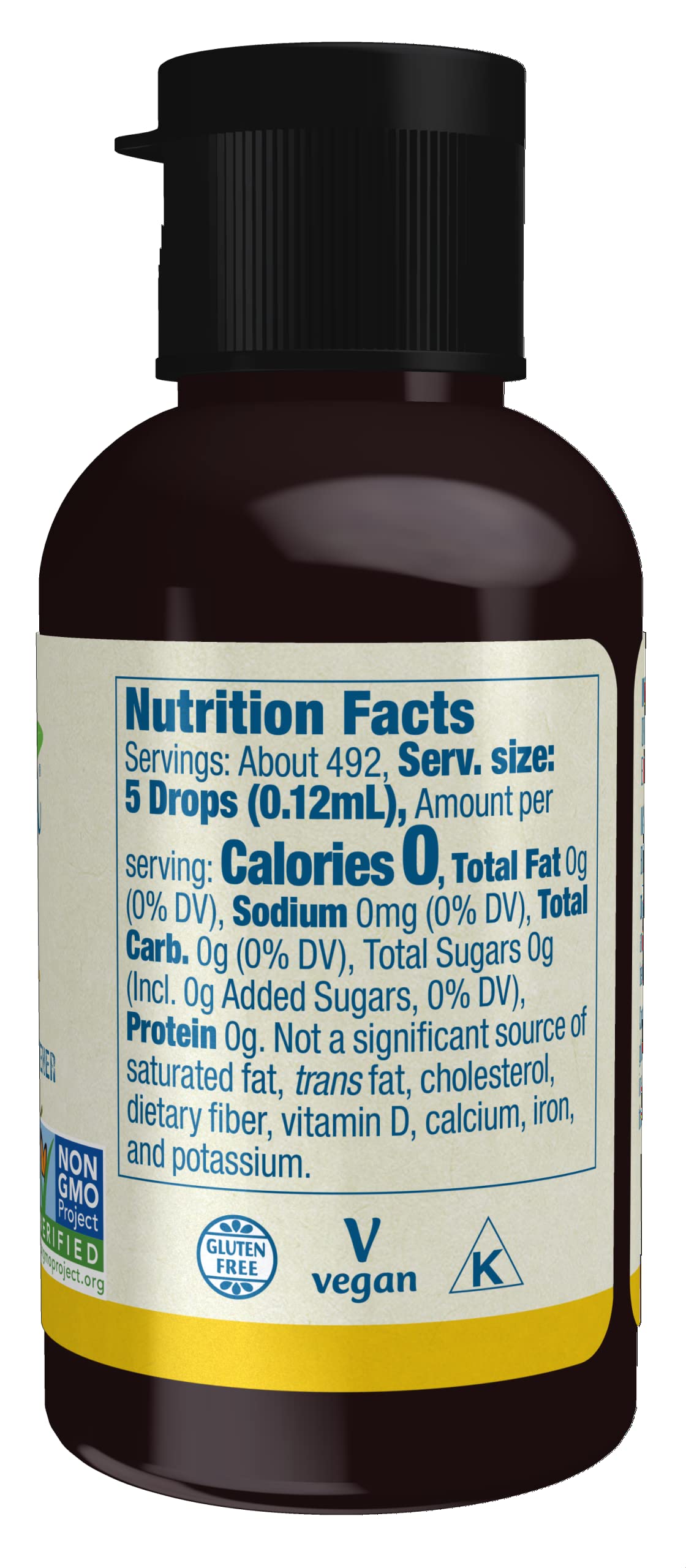 NOW Foods BetterStevia Liquide Citron Twist – versement précis pour boissons ajustées