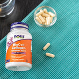 NOW Foods BioCell Collagen Type II, tableau nutritionnel utile pour le dosage.