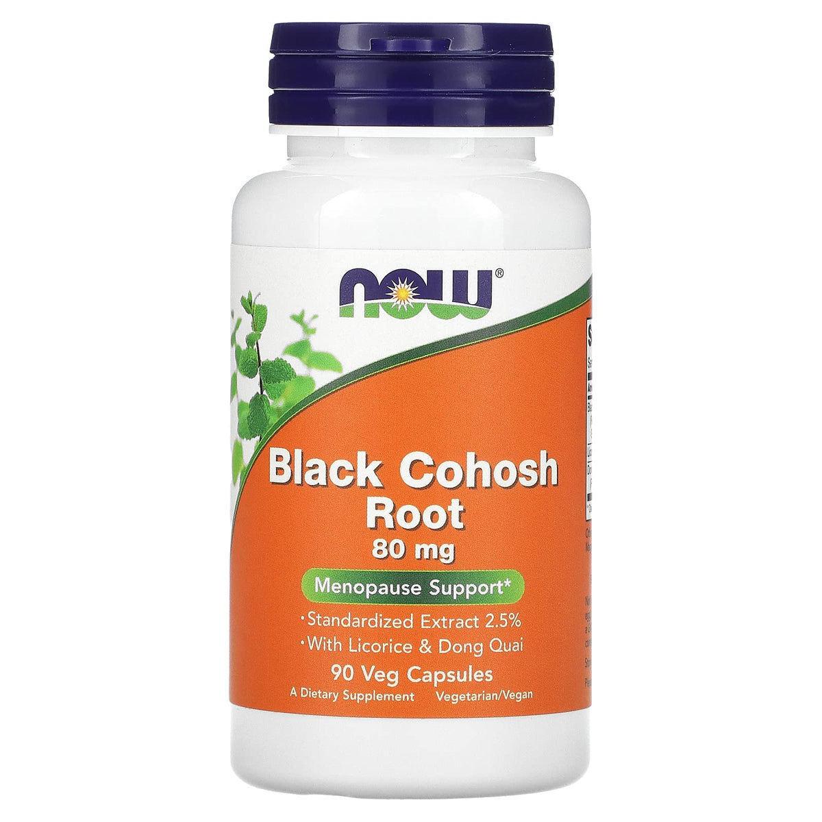 NOW Foods Black Cohosh flacon – soutien ménopause potentiel