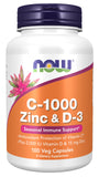 NOW Foods C-1000 Zinc & D-3, bouteille: soutien immunitaire saisonnier possible