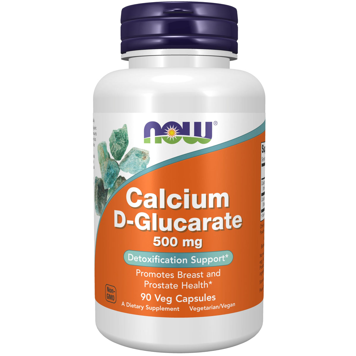 NOW Foods Calcium D-Glucarate – bouteille 90 capsules, format végétarien facilitant la supplémentation