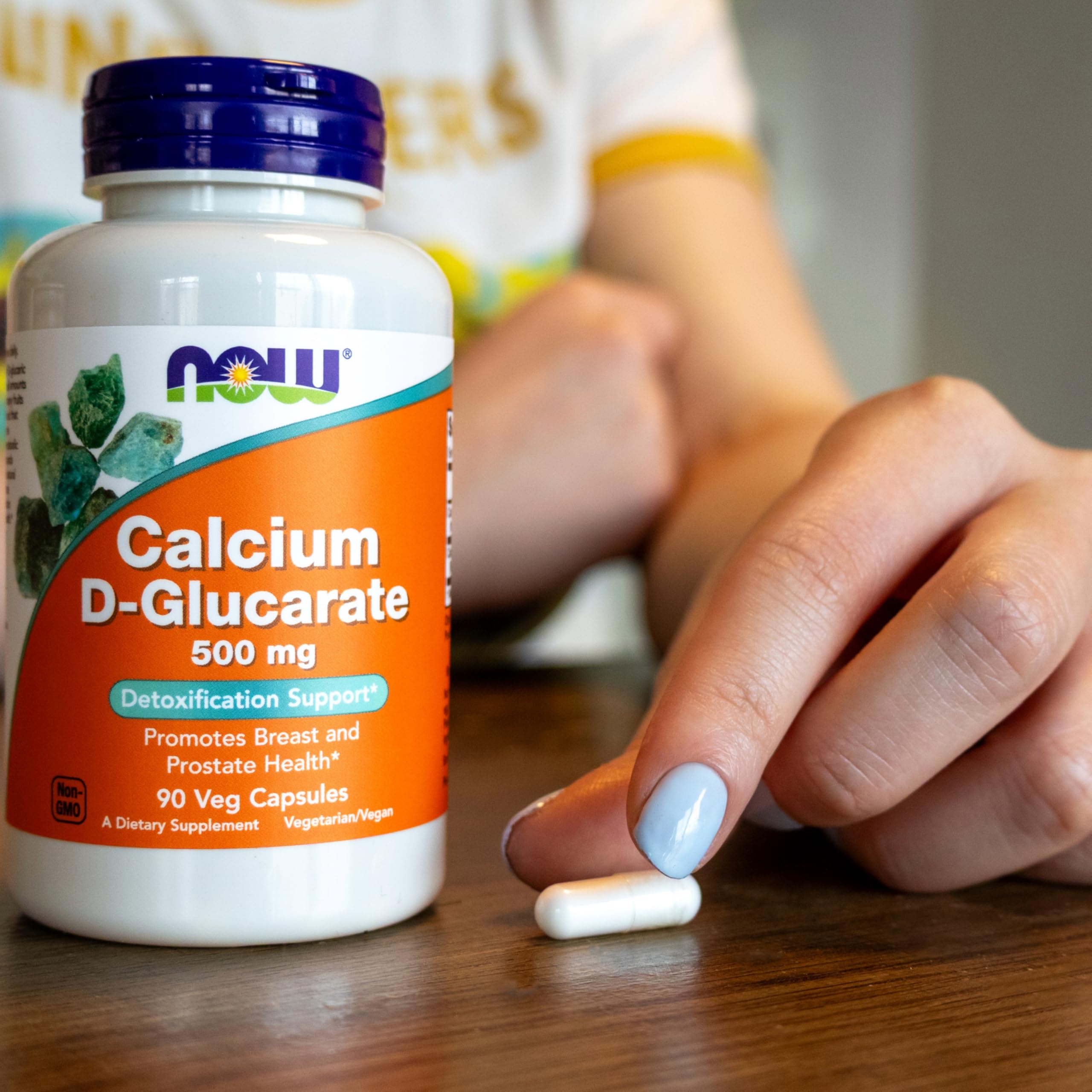NOW Foods Calcium D-Glucarate – couleur naturelle pouvant varier selon le lot