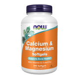 NOW Foods calcium et magnesium, gelules molles, meilleure absorption et soutien possible des os et des dents.