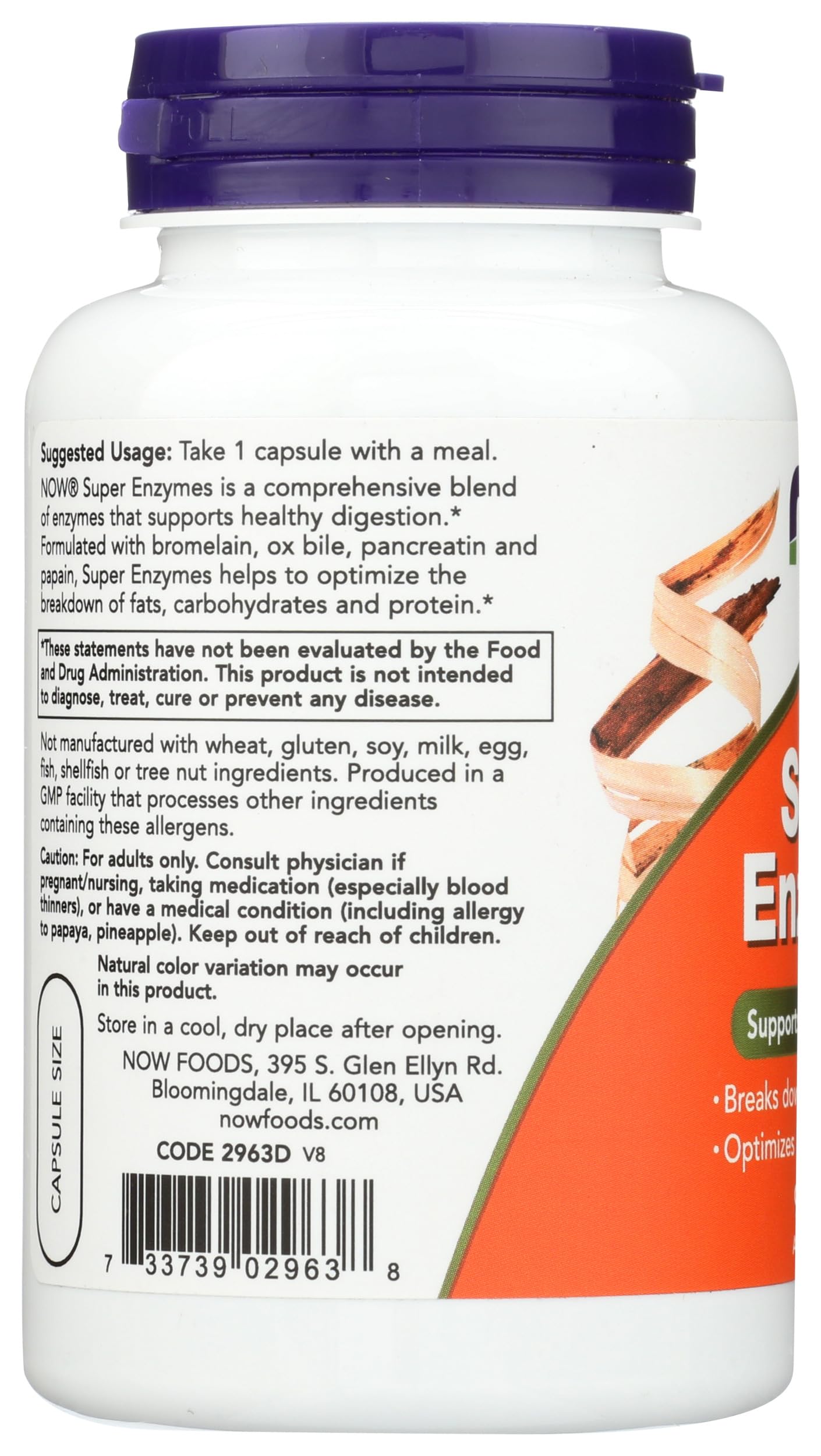 NOW Foods Super Enzymes — Capsules pratiques pour une prise facile.