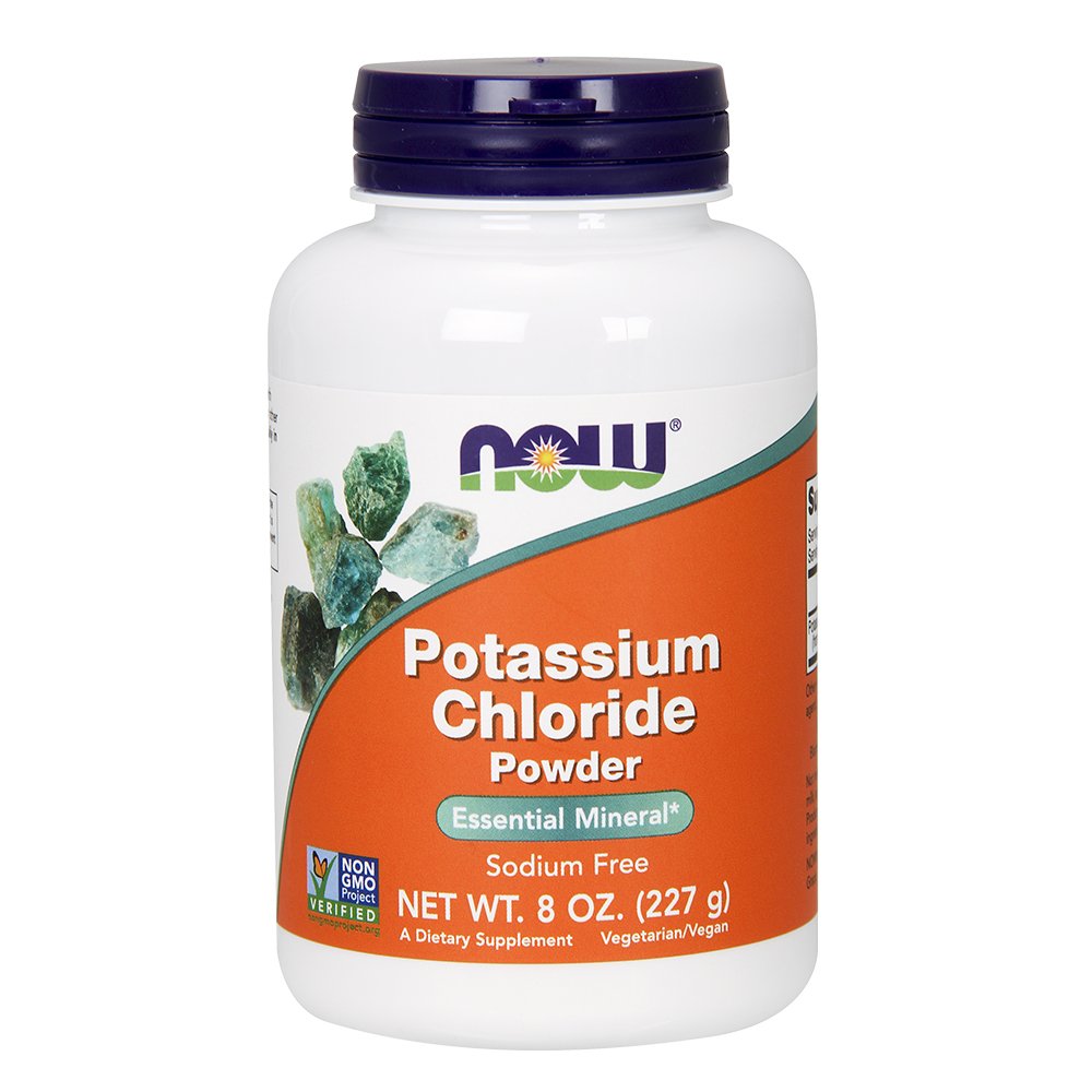 NOW Foods chlorure de potassium en poudre, double pack, idéal pour assaisonnement sain au quotidien.
