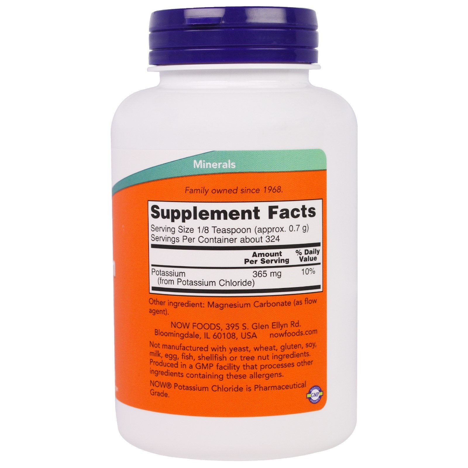 NOW Foods chlorure de potassium en poudre, usage culinaire, aider à réduire sodium sans compromettre le goût.