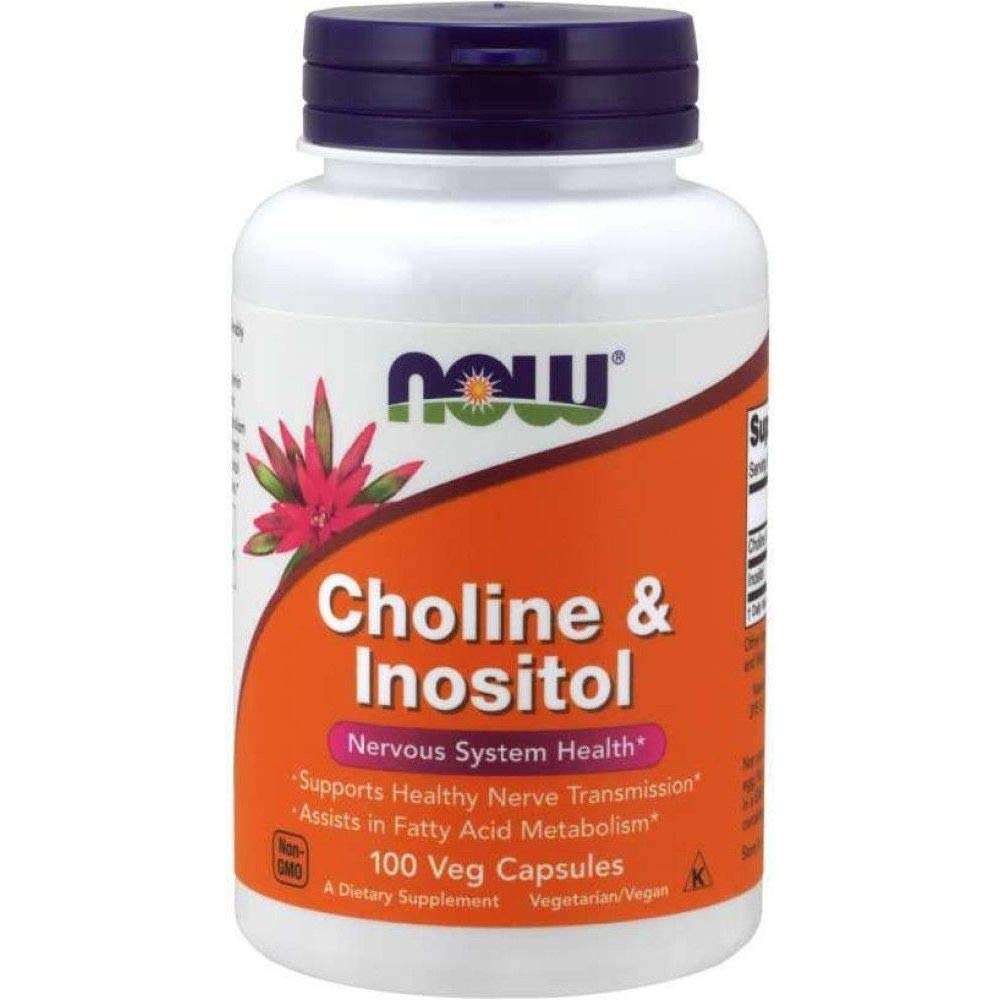 NOW Foods Choline et Inositol - bouteille pratique pour soutenir la transmission nerveuse