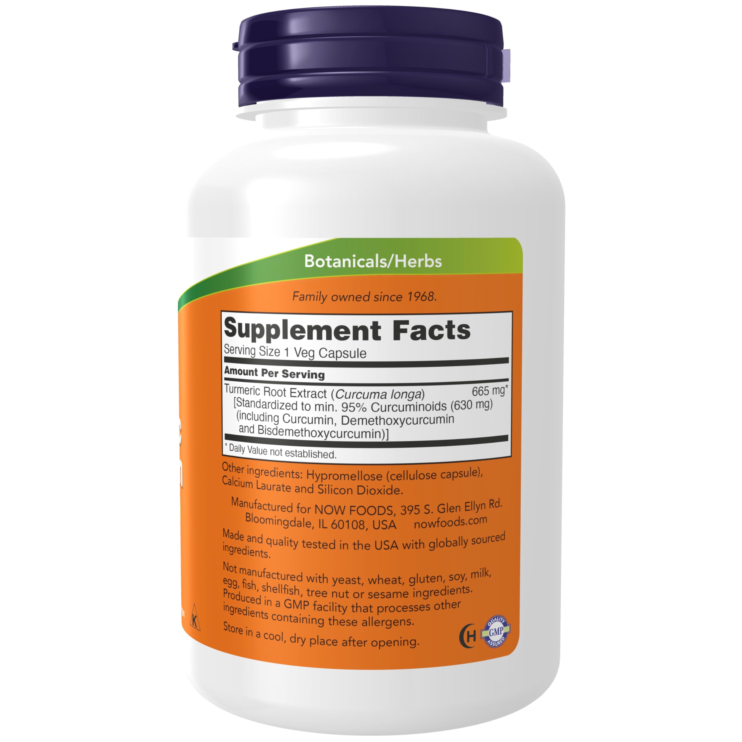 Now Foods Curcumine – emballage clair et stockage facile
