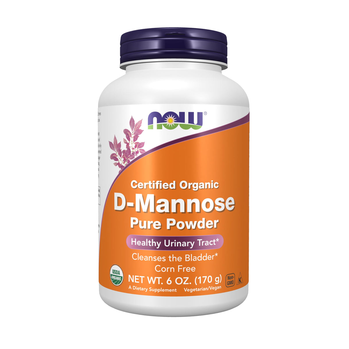 NOW Foods D-Mannose, poudre pure, soutien potentiel des voies urinaires.