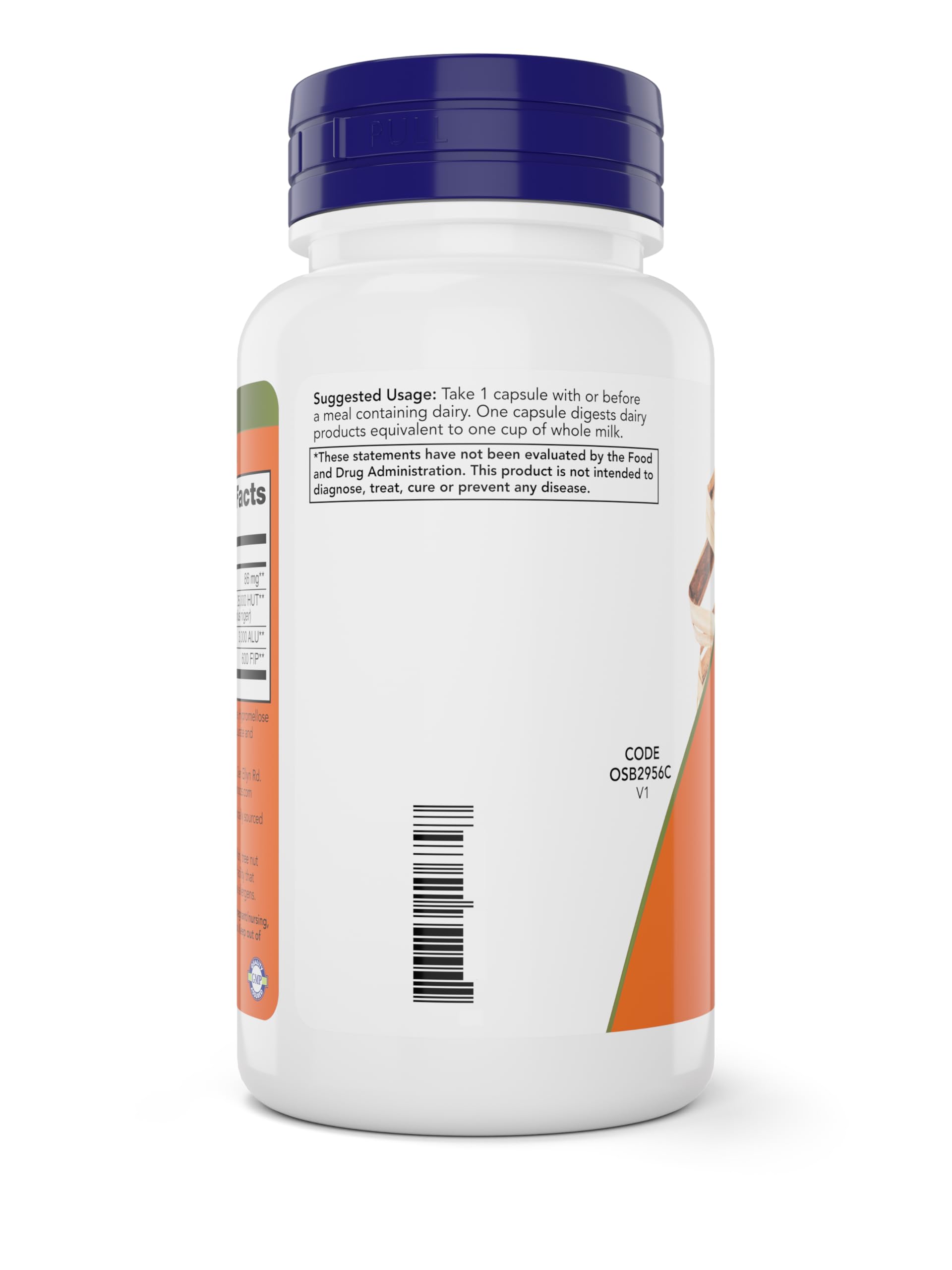 NOW Foods Now Dairy Digest Complete, tableau d’ingrédients, liste des enzymes bénéfiques pour la digestion du lait.