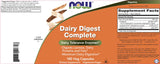 NOW Foods Now Dairy Digest Complete, utilisation indiquée, aide lors des repas riches en produits laitiers.