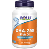 NOW Foods DHA-250-125 EPA en bouteille, gelules pratiques pour l'apport quotidien.