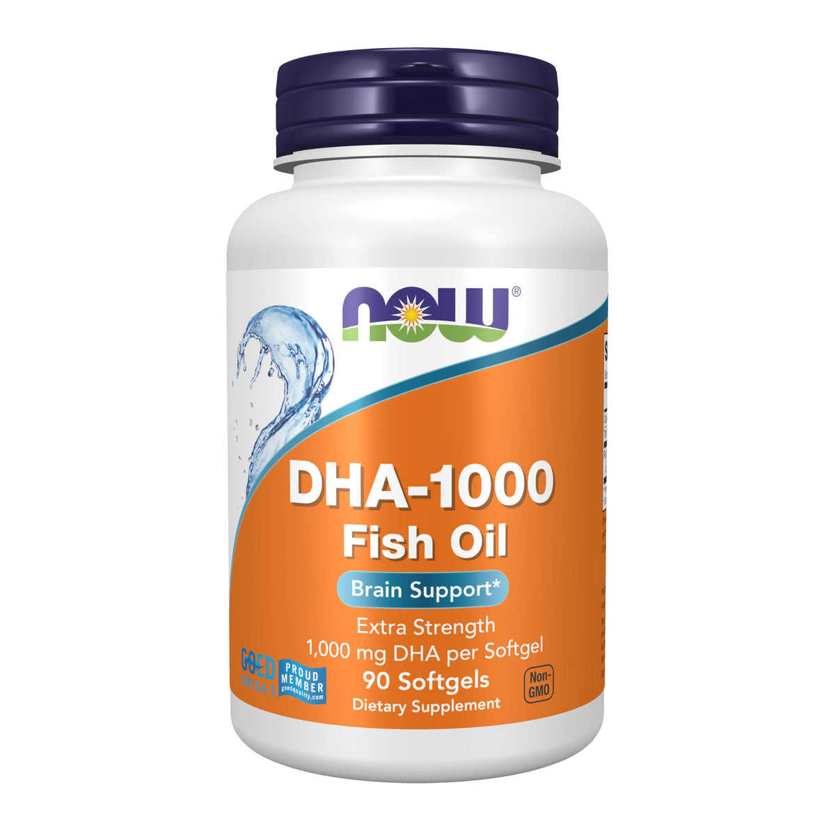 NOW Foods DHA 1000: bouteille prête à l'emploi pour un apport DHA élevé.