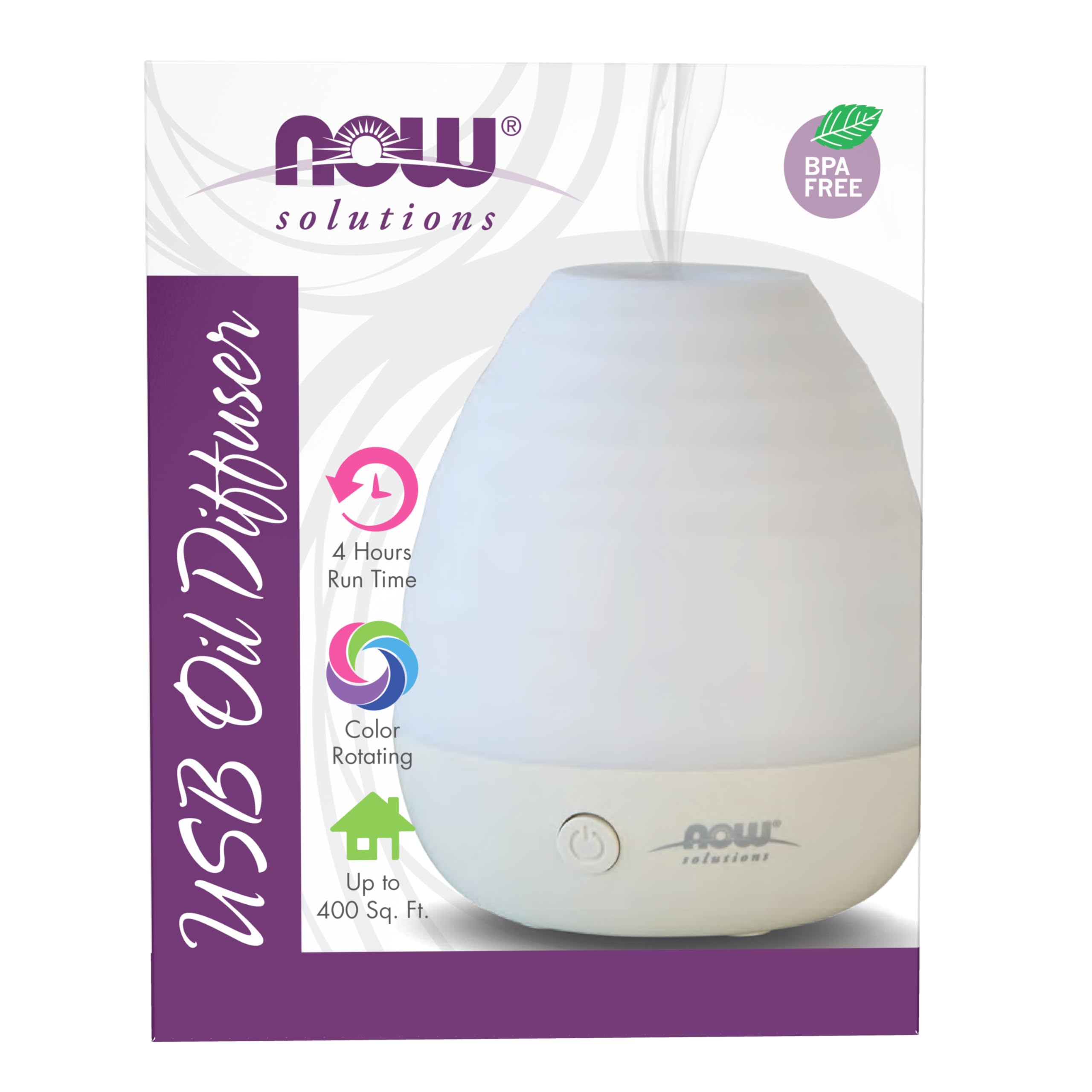 NOW Foods diffuseur USB ultrasonique compact: diffusion discrète sur le bureau