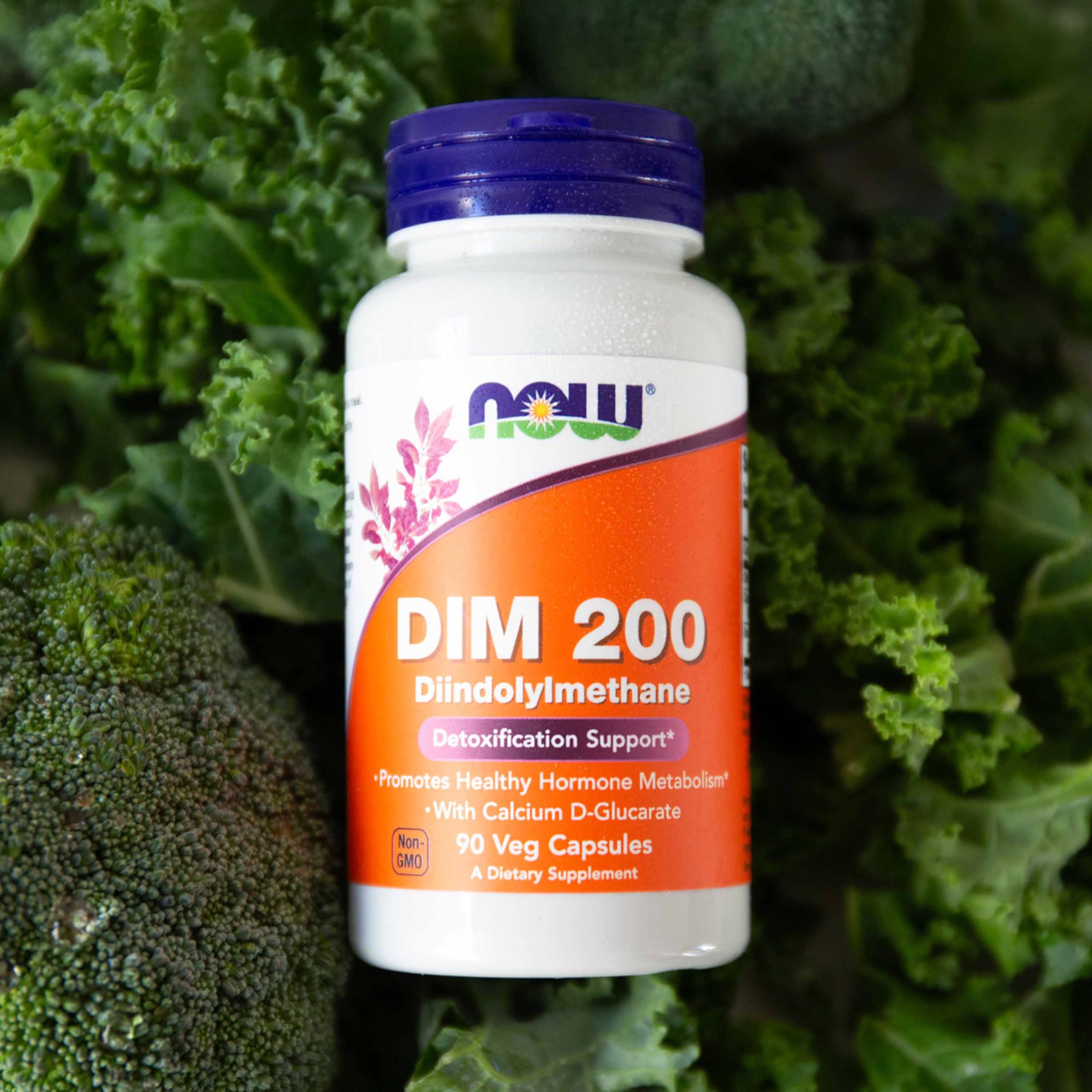  NOW Foods DIM 200, flacon compact idéal pour le voyage et le sac.