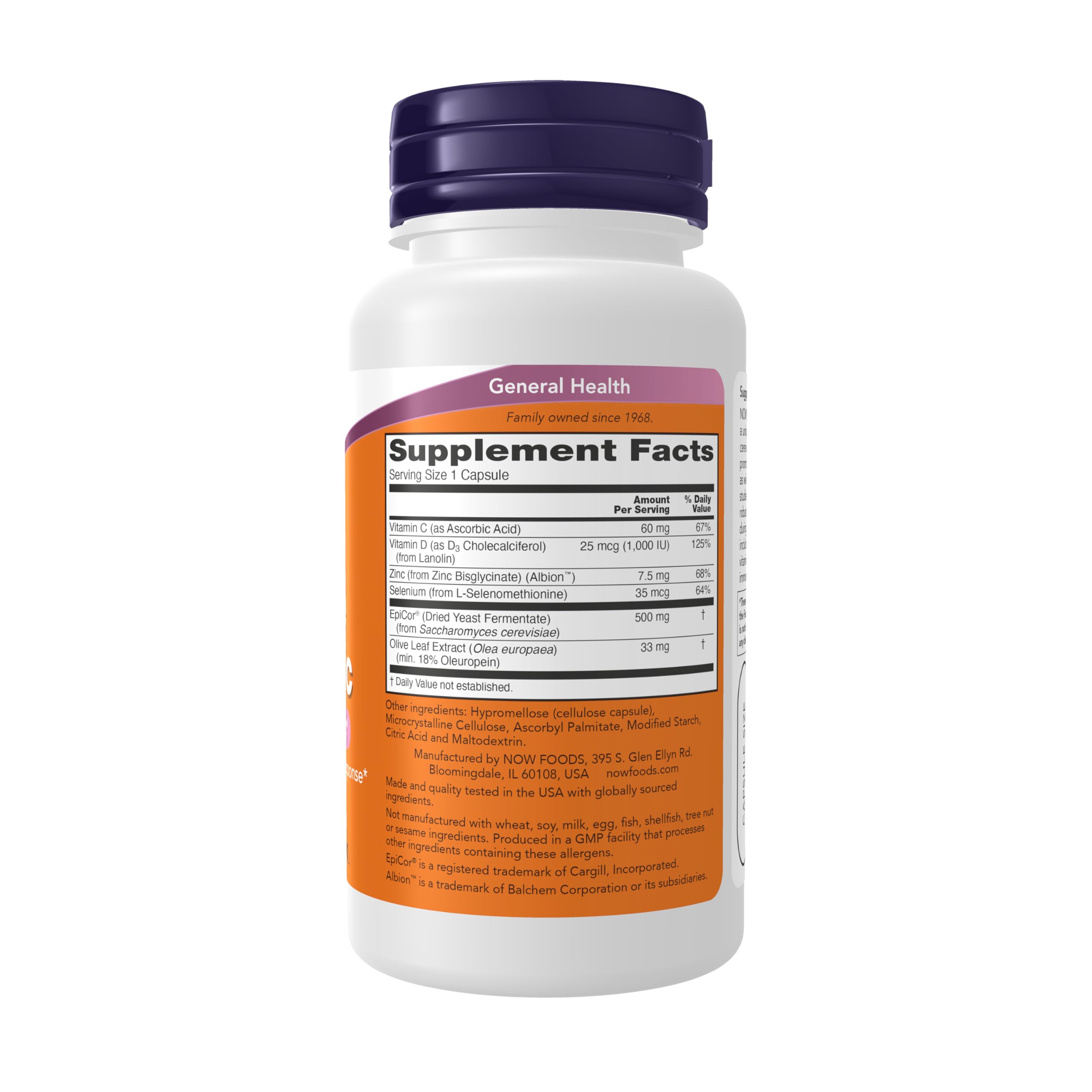 NOW Foods EpiCor Plus Immunité — capsules véganes faciles à avaler