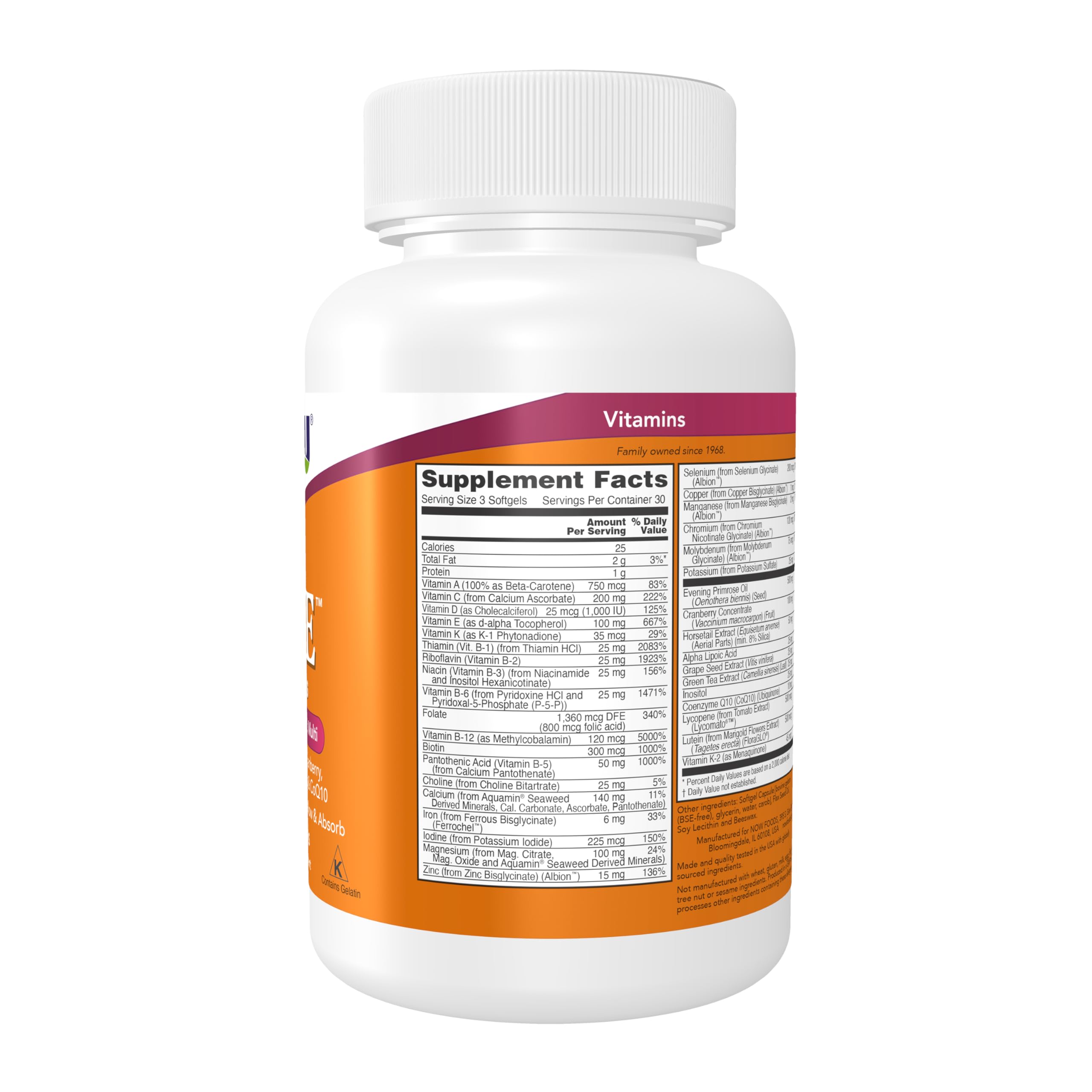 NOW Foods Eve – gélules molles faciles à avaler pour une tolérance digestive améliorée.