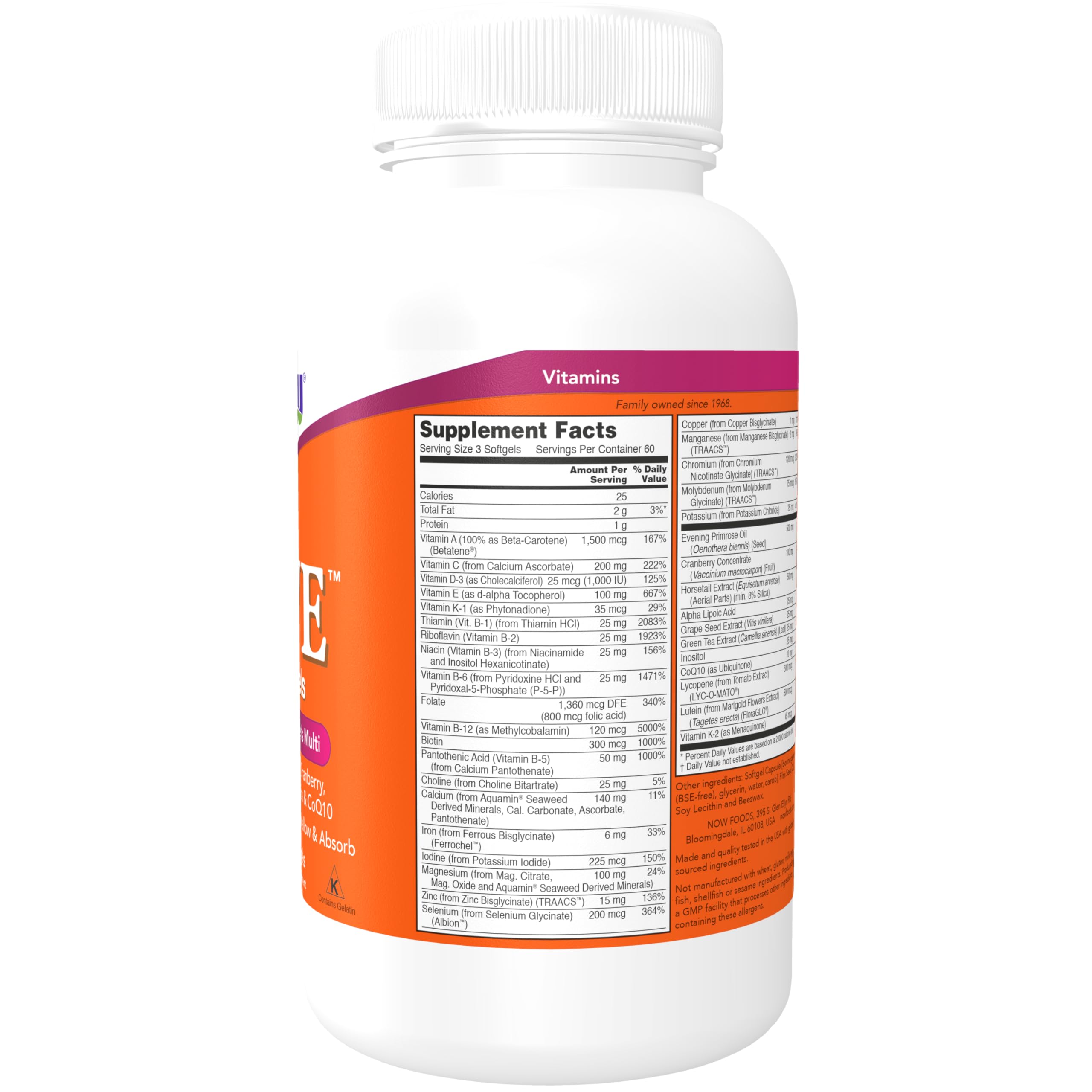 NOW Foods Eve Superior Multi - gelules douces facilitent l absorption.