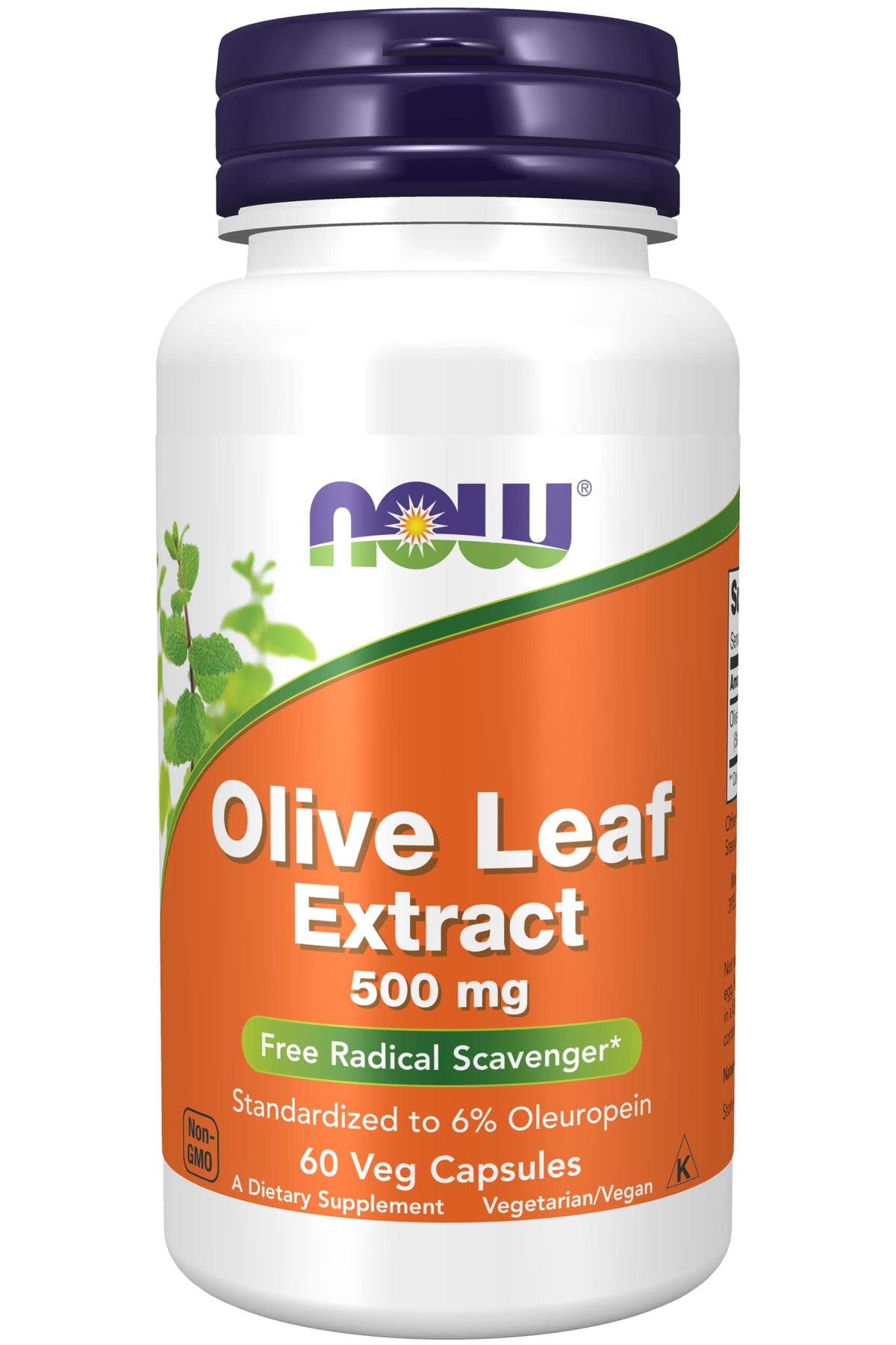 NOW Foods Extrait feuille olive - bouteille pratique pour usage quotidien.