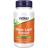 NOW Foods Extrait de feuille d’olivier, flacon 60 gélules, antioxydant potentiel.