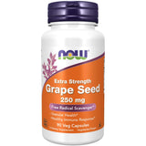 Flacon NOW Foods Extrait de raisin concentré, utilisable pour une routine antioxydante.