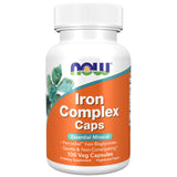 NOW Foods Fer Complex – bouteille et gélules faciles à avaler