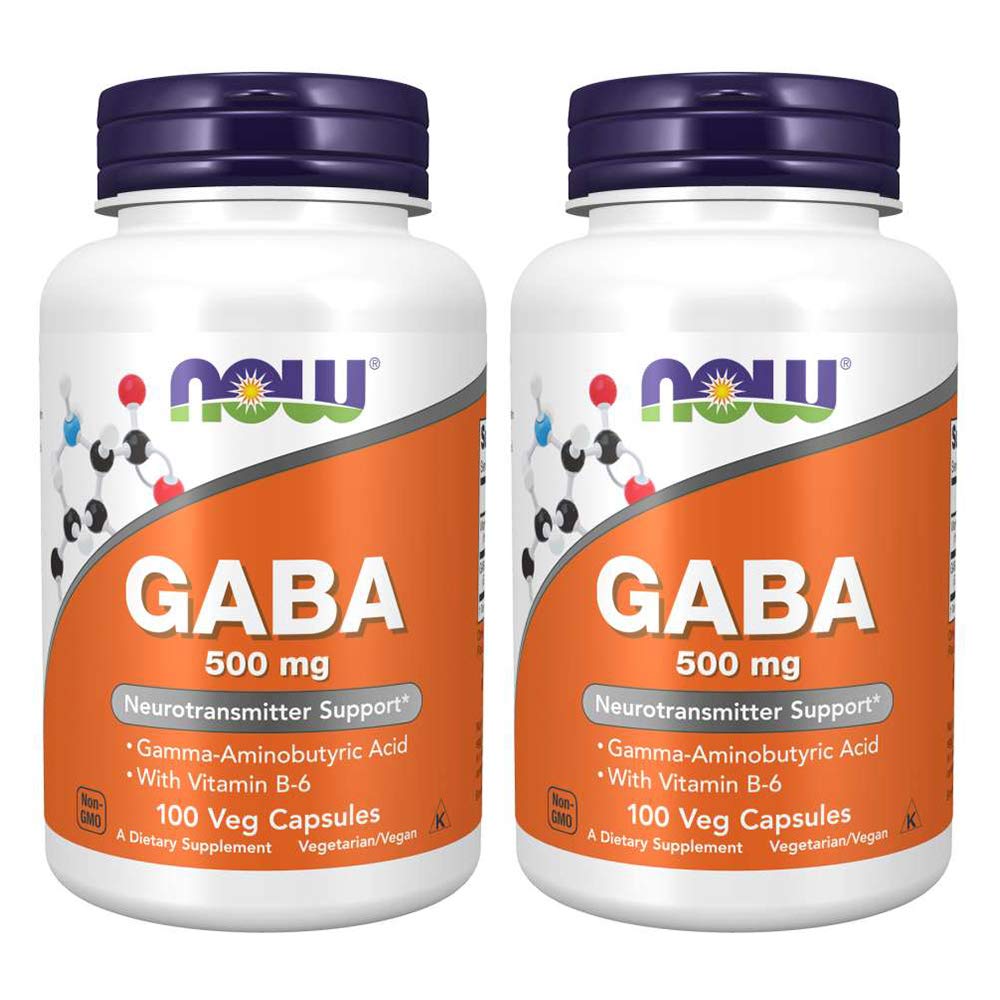 NOW Foods GABA 500 mg flacon de capsules, favorise relaxation et détente.