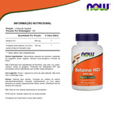 Capsules sur fond blanc illustrant la formulation Betaine HCl et Pepsine.