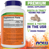 NOW Foods Gelules vegetariennes - Capsules faciles à avaler.