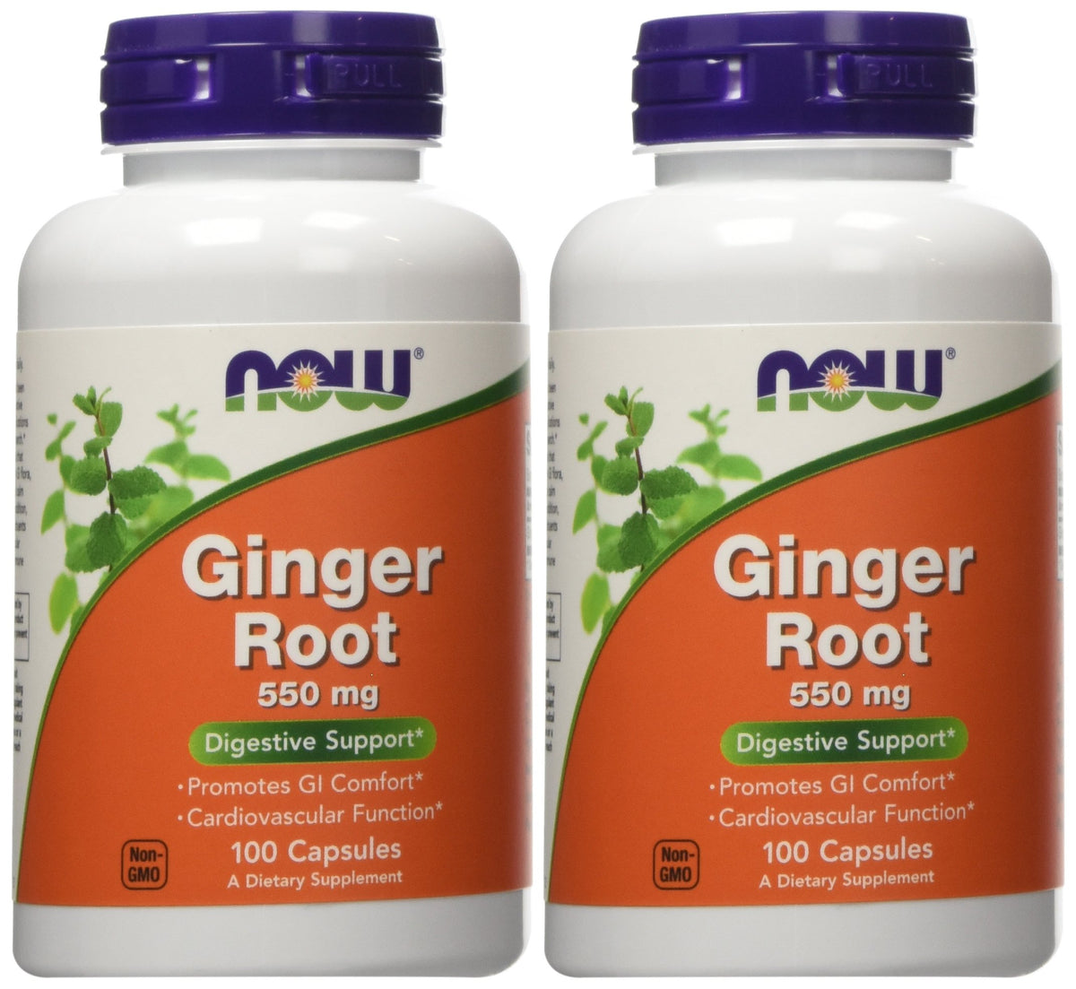 NOW Foods Gingembre Racine 550 mg - Bouteille: soutien digestif potentiel après repas.